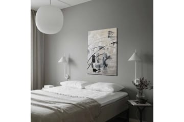 Canvastavla - Abstrakt komposition med svarta och vita linjer - Svart / Vit / Grå - Inredning - Tavlor & posters - Canvastavla