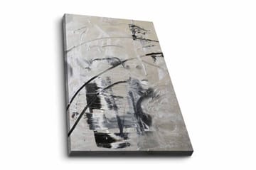 Canvastavla - Abstrakt komposition med svarta och vita linjer - Svart / Vit / Grå - Inredning - Tavlor & posters - Canvastavla