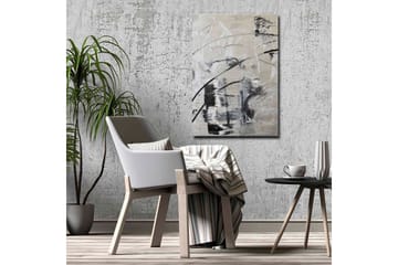 Canvastavla - Abstrakt komposition med svarta och vita linjer - Svart / Vit / Grå - Inredning - Tavlor & posters - Canvastavla