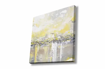 Canvastavla - Abstrakt landskap med ljusa nyanser av gult och grått - Gult / Grått - Inredning - Tavlor & posters - Canvastavla