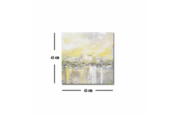 Canvastavla - Abstrakt landskap med ljusa nyanser av gult och grått - Gult / Grått - Inredning - Tavlor & posters - Canvastavla