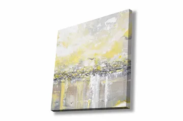 Canvastavla - Abstrakt landskap med ljusa nyanser av gult och grått - Gult / Grått - Inredning - Tavlor & posters - Canvastavla