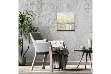 Canvastavla - Abstrakt landskap med ljusa nyanser av gult och grått - Gult / Grått - Inredning - Tavlor & posters - Canvastavla