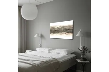 Canvastavla - Abstrakt landskap med mjuka, vågiga former - Grå / Beige / Vit - Inredning - Tavlor & posters - Canvastavla