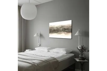 Canvastavla - Abstrakt landskap med mjuka, vågiga former - Grå / Beige / Vit - Inredning - Tavlor & posters - Canvastavla