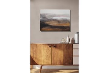 Canvastavla - Abstrakt landskap med mjuka övergångar mellan jordtoner och grå nyanser - Grå / Brun / Beige - Inredning - Tavlor & posters - Canvastavla