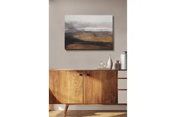 Canvastavla - Abstrakt landskap med mjuka övergångar mellan jordtoner och grå nyanser - Grå / Brun / Beige - Inredning - Tavlor & posters - Canvastavla