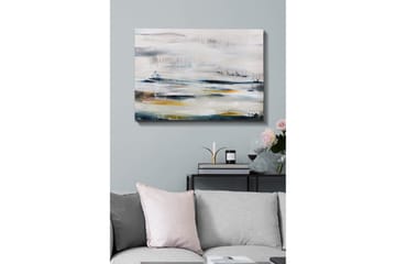 Canvastavla - Abstrakt landskap med mjuka färgövergångar - Blå / Grå / Gul - Inredning - Tavlor & posters - Canvastavla