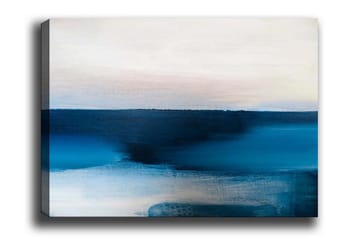 Canvastavla - Abstrakt landskap med nyanser av blått - Mörkblå / Ljusblå / Vit - Inredning - Tavlor & posters - Canvastavla