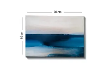 Canvastavla - Abstrakt landskap med nyanser av blått - Mörkblå / Ljusblå / Vit - Inredning - Tavlor & posters - Canvastavla