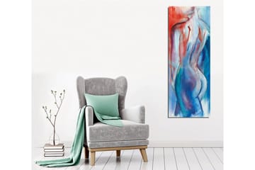 Canvastavla - Abstrakt nakenfigur med mjuka linjer och färgövergångar - Röd / Blå / Vit - Inredning - Tavlor & posters - Canvastavla