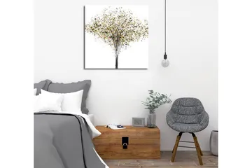 Canvastavla - Abstrakt träd med färgglada cirklar som löv - Grön / Brun / Beige - Inredning - Tavlor & posters - Canvastavla