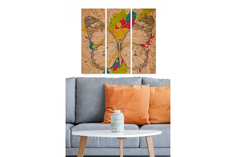 Canvastavla Animal 3-pack Flerfärgad - 20x50 cm - Inredning - Tavlor & posters - Canvastavla