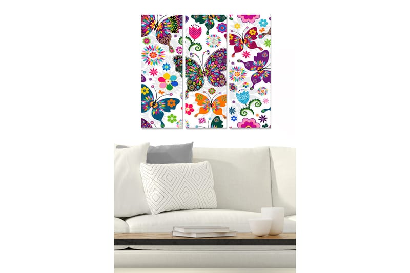 Canvastavla Animal 3-pack Flerfärgad - 20x50 cm - Inredning - Tavlor & posters - Canvastavla