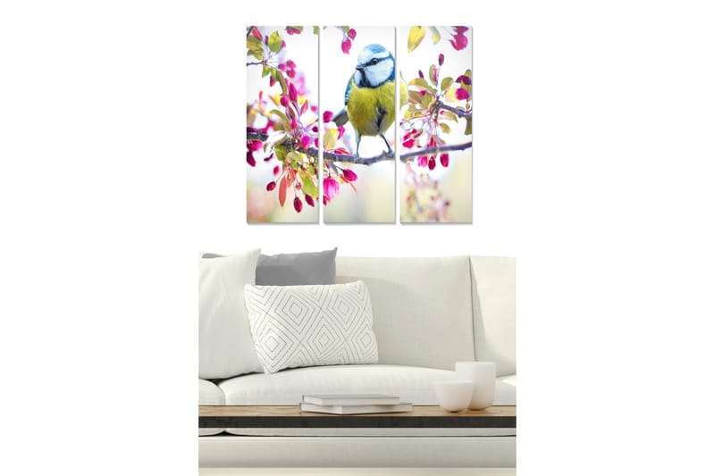 Canvastavla Animal 3-pack Flerfärgad, 20x50 cm