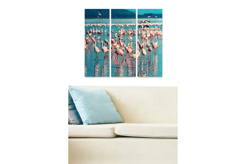 Canvastavla Animal 3-pack Flerfärgad, 20x50 cm