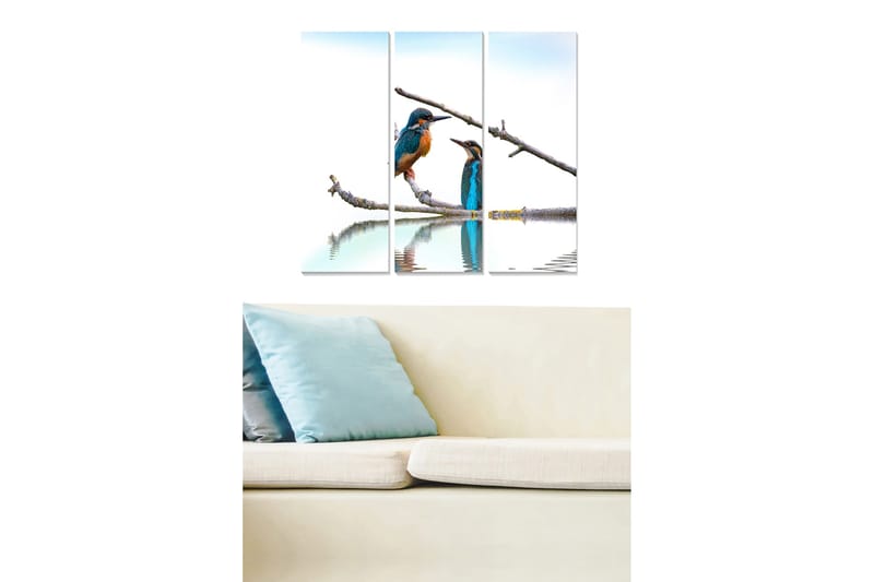 Canvastavla Animal 3-pack Flerfärgad, 20x50 cm
