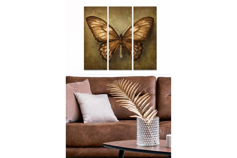 Canvastavla Animal 3-pack Flerfärgad, 20x50 cm