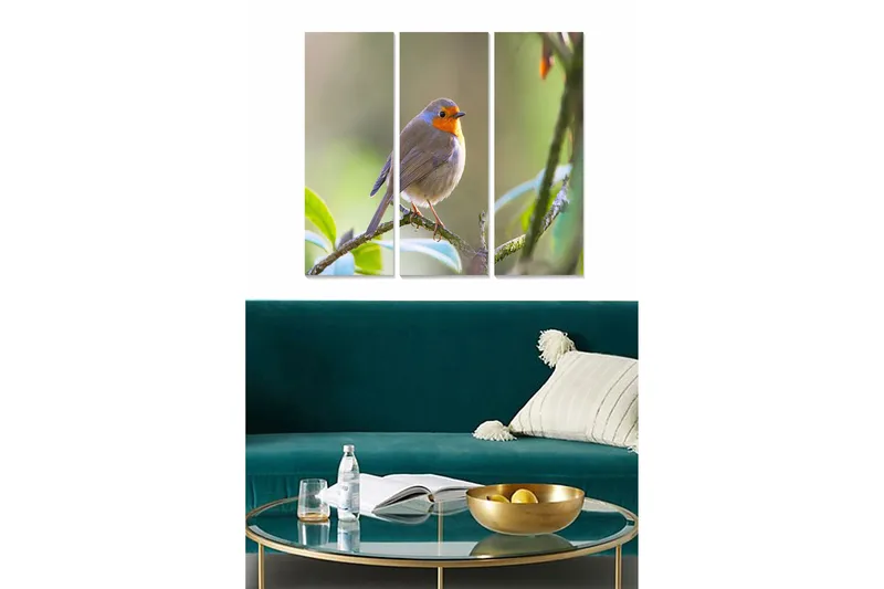 Canvastavla Animal 3-pack Flerfärgad, 20x50 cm