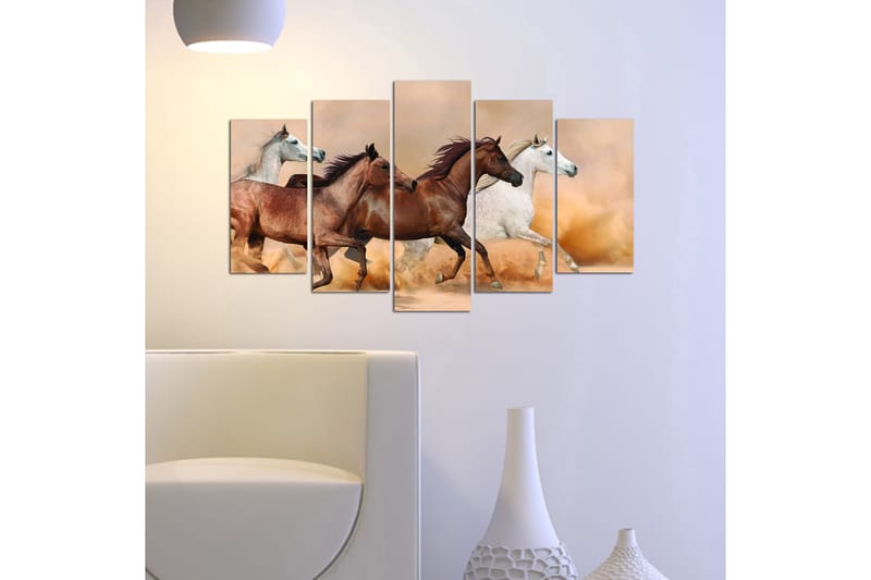 Canvastavla Animals 5-pack Flerfärgad - 20x60 cm - Inredning - Tavlor & posters - Canvastavla