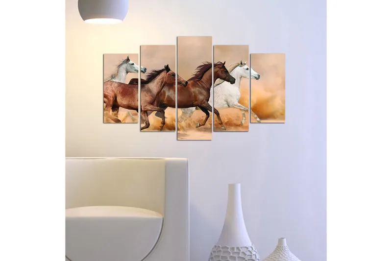 Canvastavla Animals 5-pack Flerfärgad - 20x60 cm - Inredning - Tavlor & posters - Canvastavla
