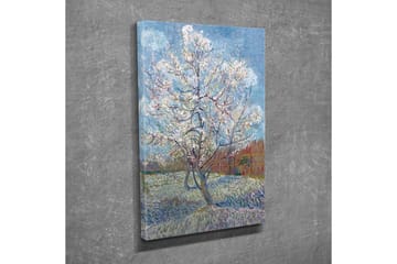 Canvastavla - Blommande körsbärsträd i vårlandskap - Vit / Ljusblå / Grön - Inredning - Tavlor & posters - Canvastavla