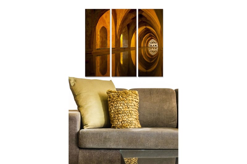 Canvastavla Building 3-pack Flerfärgad, 20x50 cm