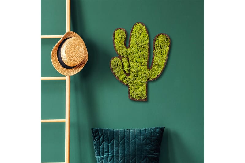Canvastavla Cactus - Grön/Vit - Inredning - Tavlor & posters - Canvastavla