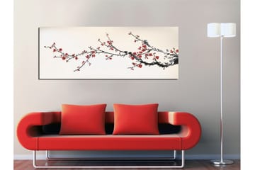 Canvastavla Cherry blossom trädgren - Rosa/Svart/Vit - Inredning - Tavlor & posters - Canvastavla