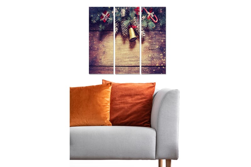 Canvastavla Christmas 3-pack Flerfärgad - 20x50 cm - Inredning - Tavlor & posters - Canvastavla