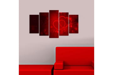 Canvastavla Christmas Love 5-pack Flerfärgad - 20x60 cm - Inredning - Tavlor & posters - Canvastavla