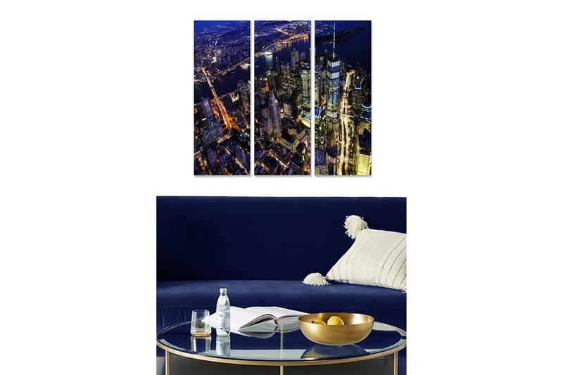 Canvastavla City 3-pack Flerfärgad - 20x50 cm - Inredning - Tavlor & posters - Canvastavla