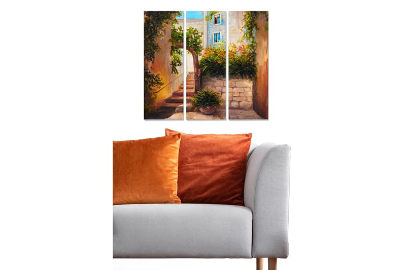 Canvastavla City 3-pack Flerfärgad - 20x50 cm - Inredning - Tavlor & posters - Canvastavla