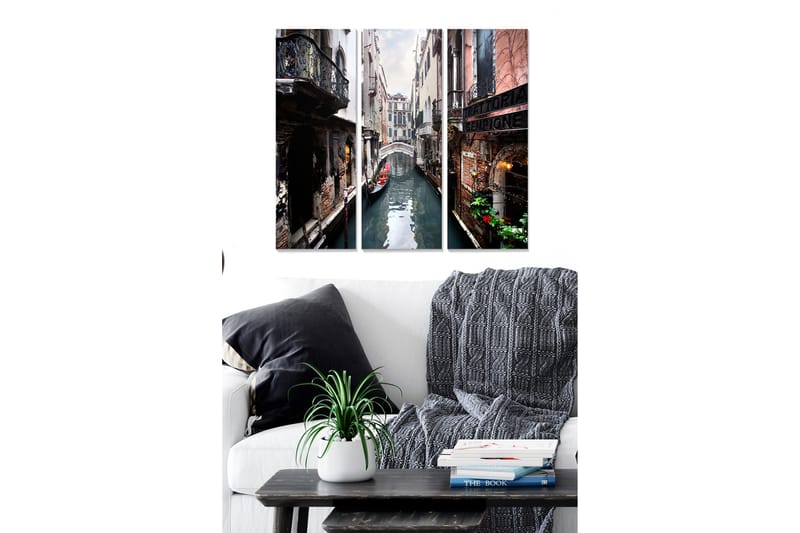 Canvastavla City 3-pack Flerfärgad - 20x50 cm - Inredning - Tavlor & posters - Canvastavla