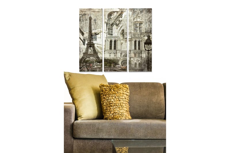 Canvastavla City 3-pack Flerfärgad - 20x50 cm - Inredning - Tavlor & posters - Canvastavla