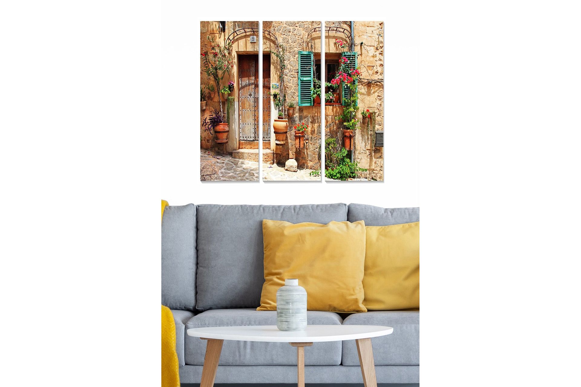 Canvastavla City 3-pack Flerfärgad - 20x50 cm