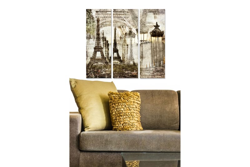 Canvastavla City 3-pack Flerfärgad - 20x50 cm - Inredning - Tavlor & posters - Canvastavla
