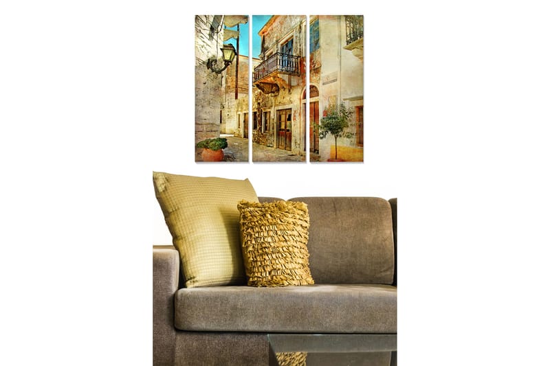 Canvastavla City 3-pack Flerfärgad - 20x50 cm - Inredning - Tavlor & posters - Canvastavla