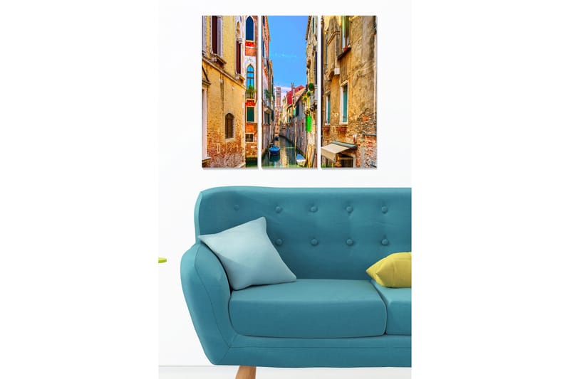 Canvastavla City 3-pack Flerfärgad - 20x50 cm - Inredning - Tavlor & posters - Canvastavla