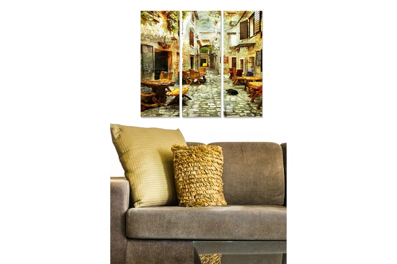 Canvastavla City 3-pack Flerfärgad - 20x50 cm - Inredning - Tavlor & posters - Canvastavla