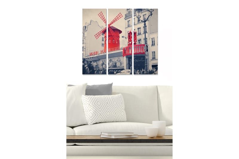 Canvastavla City 3-pack Flerfärgad, 20x50 cm