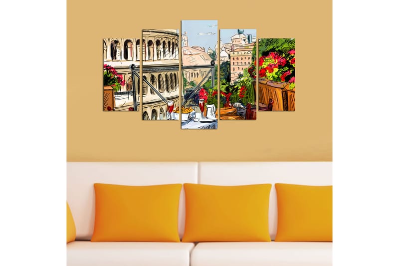 Canvastavla City 5-pack Flerfärgad - 20x60 cm - Inredning - Tavlor & posters - Canvastavla