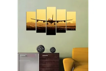 Canvastavla City 5-pack Flerfärgad - 20x60 cm - Inredning - Tavlor & posters - Canvastavla