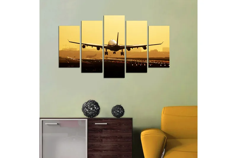 Canvastavla City 5-pack Flerfärgad - 20x60 cm - Inredning - Tavlor & posters - Canvastavla