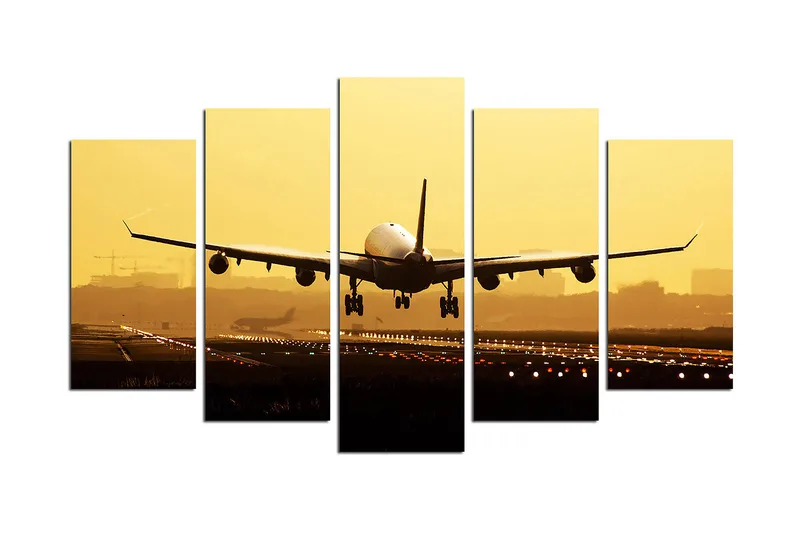 Canvastavla City 5-pack Flerfärgad, 20x60 cm