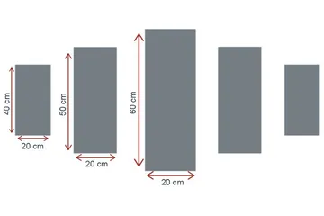 Canvastavla City 5-pack Flerfärgad - 20x60 cm - Inredning - Tavlor & posters - Canvastavla