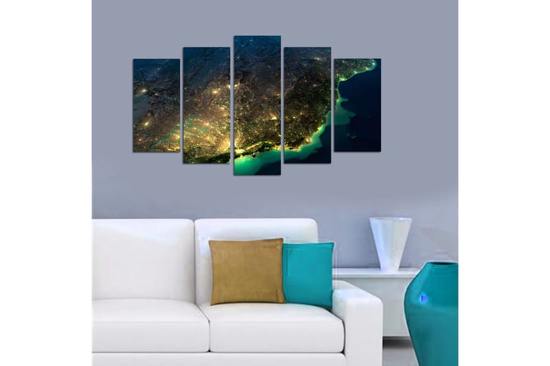 Canvastavla City 5-pack Flerfärgad - 20x60 cm - Inredning - Tavlor & posters - Canvastavla