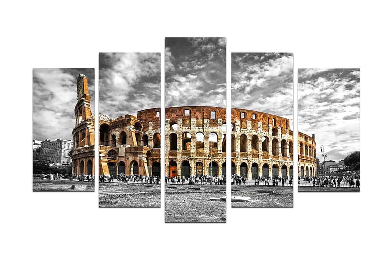 Canvastavla City 5-pack Flerfärgad, 20x60 cm