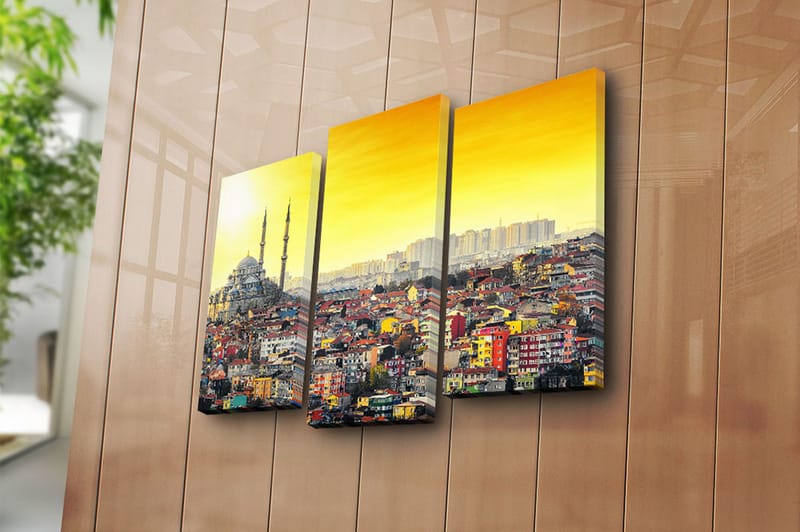 Canvastavla City Istanbul 3-pack Flerfärgad - 20x39 cm - Inredning - Tavlor & posters - Canvastavla