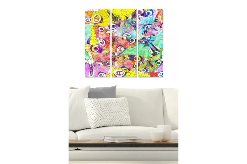 Canvastavla Colorful 3-pack Flerfärgad, 20x50 cm